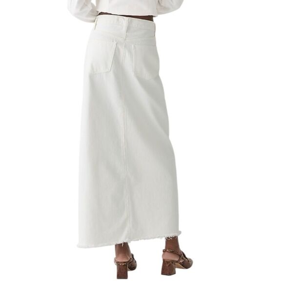 J Crew Denim maxi skirt in white Womens Size 28 - Picture 3 of 10